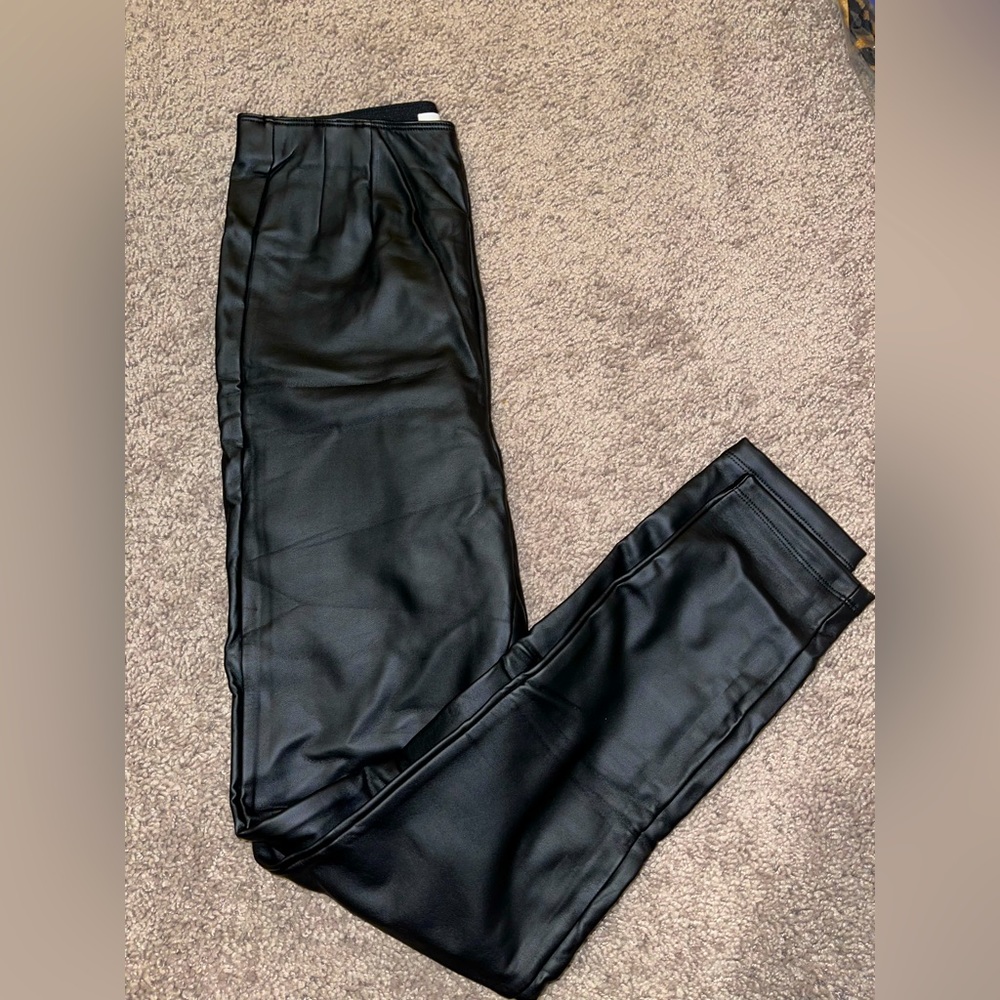 Faux leather leggings